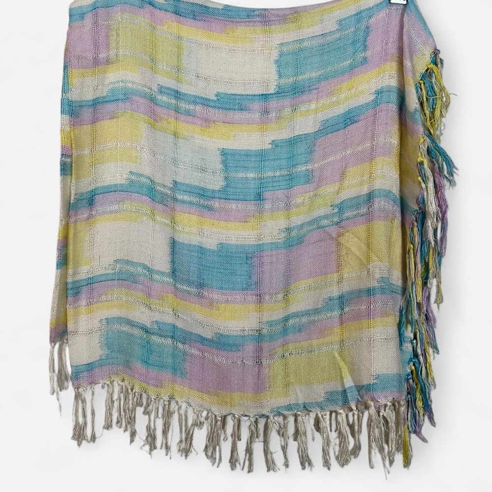 Multicolor Fringe Shawl